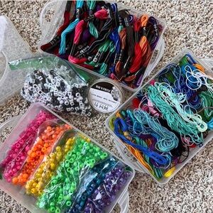 Colorful Embroidery String and Bead Set